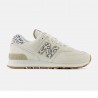 New Balance 574 Lea Bianco Beige - Sneakers Donna