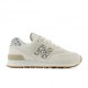 New Balance 574 Lea Bianco Beige - Sneakers Donna