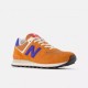 New Balance 574 Mesh Suede Arancio Blu - Sneakers Uomo