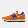 New Balance 574 Mesh Suede Arancio Blu - Sneakers Uomo