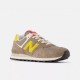 New Balance 574 Mesh Suede Beige Giallo - Sneakers Uomo