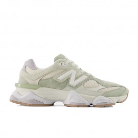 New Balance 9060 Mesh Suede Bianco Verde Chiaro - Sneakers Uomo
