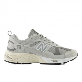 New Balance Nb 878 Mesh Suede Grigio Bianco - Sneakers Uomo