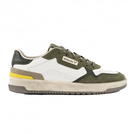 Victoria C80 Lea Bianco Verde - Sneakers Uomo