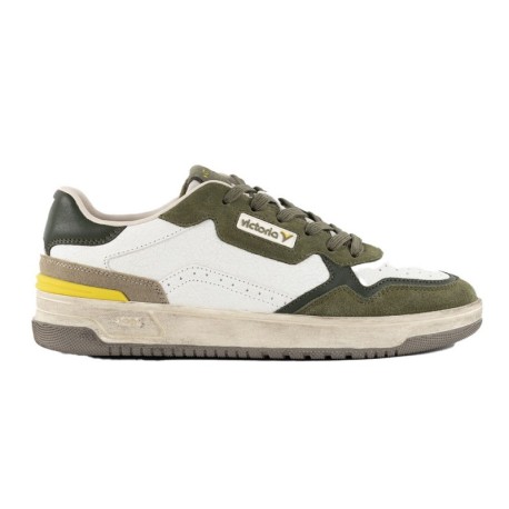 Victoria C80 Lea Bianco Verde - Sneakers Uomo