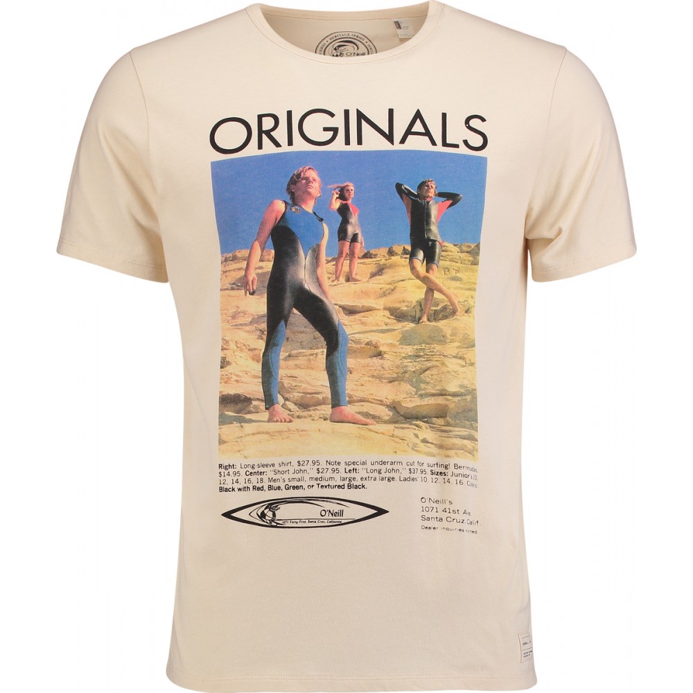 O'neill T-Shirt Stampa Foto Crema L