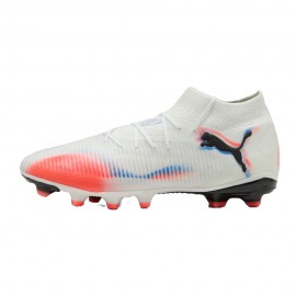 Puma Future 8 Pro Fg Ag Bianco Rosso - Scarpe Da Calcio Uomo