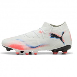 Puma Future 8 Match Fg Ag Bianco Rosso - Scarpe Da Calcio Uomo