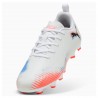 Puma Future 8 Play Fg Ag Bianco Rosso - Scarpe Da Calcio Bambino