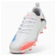 Puma Future 8 Play Fg Ag Bianco Rosso - Scarpe Da Calcio Bambino
