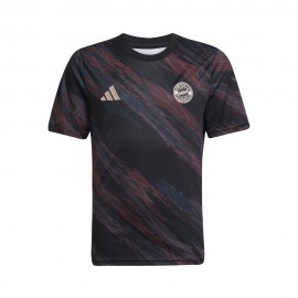 ADIDAS Maglia Maniche Corte Bayern Pre Match Nero Bambino