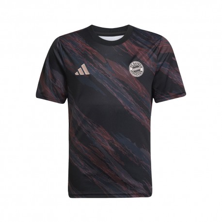 ADIDAS Maglia Maniche Corte Bayern Pre Match Nero Bambino