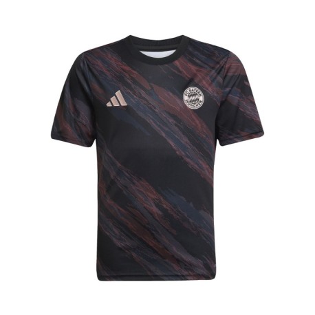 ADIDAS Maglia Maniche Corte Bayern Pre Match Nero Bambino