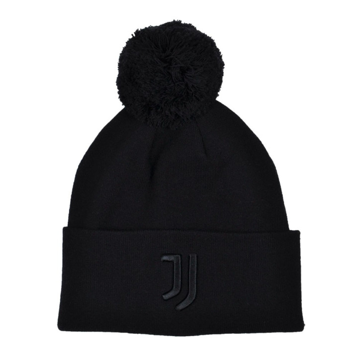 Imma Berretto Calcio Juve Ponpon Ricamo Nero Nero Uomo
