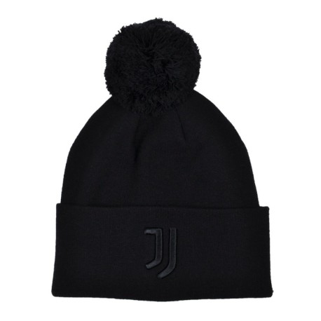 Imma Berretto Calcio Juve Ponpon Ricamo Nero Nero Uomo