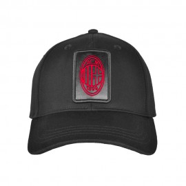 Imma Cappellino Sr Ricamo+Patch Milan Nero Rosso Uomo
