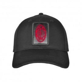 Imma Cappellino Sr Ricamo+Patch Milan Nero Rosso Uomo