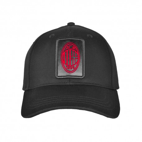 Imma Cappellino Sr Ricamo+Patch Milan Nero Rosso Uomo