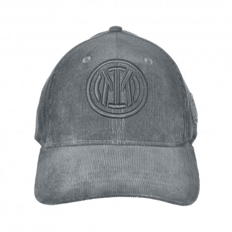 Imma Cappello Inter Velluto Ricamo Nero Nero Uomo