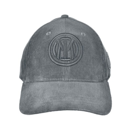 Imma Cappello Inter Velluto Ricamo Nero Nero Uomo