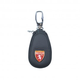 Imma Portachiavi Calcio Torino Pelle Zip Nero Granata Uomo