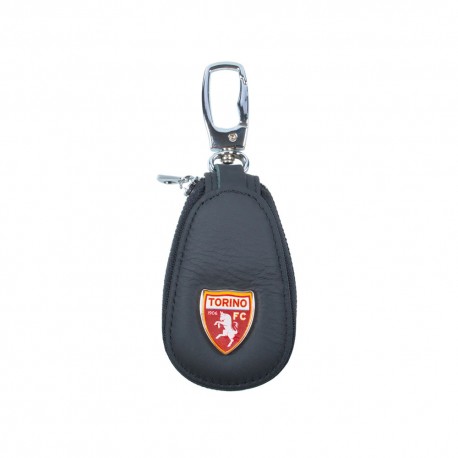 Imma Portachiavi Calcio Torino Pelle Zip Nero Granata Uomo