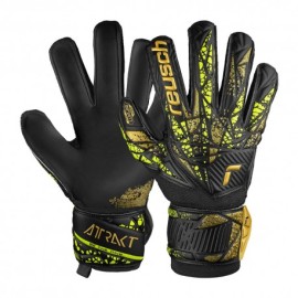 Reusch Guanti Calcio Attrakt Infinity Ginger Support Nero Oro Nero Uomo