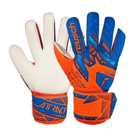 Reusch Guanti Calcio Attrakt Solid Arancio Blue Uomo