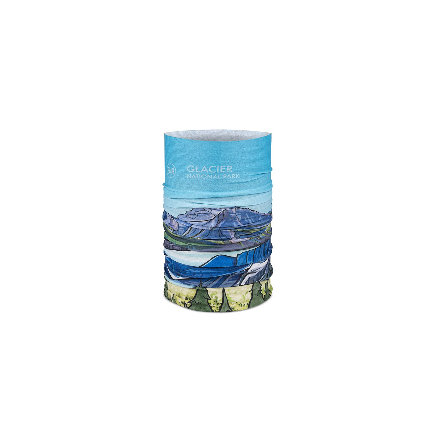 Buff Unisex Blu/Multicolore Sciarpa, Coolnet Uv-Bandana Nationalparks Gletscher, - Immagine 2