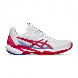 Asics Solution Speed 3 Ff Clay Bianco Bright Rose - Scarpe Da Tennis Donna