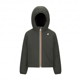 K-Way Giacca Jack Reversibile Nero Verde Bambino