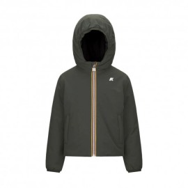 K-Way Giacca Jack Reversibile Nero Verde Bambino