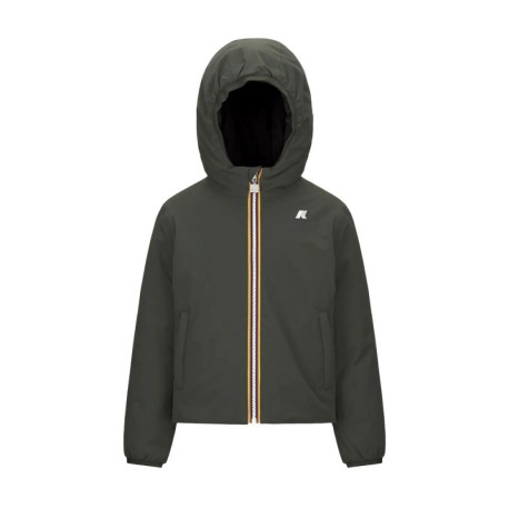 K-Way Giacca Jack Reversibile Nero Verde Bambino