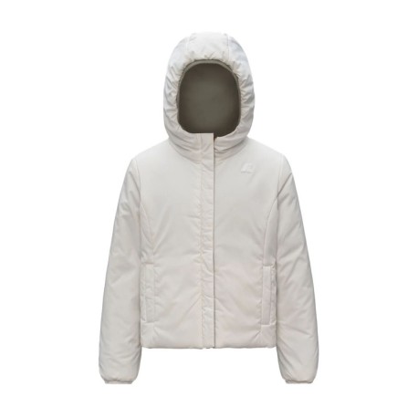 K-Way Giacca Lily Warm Stretch Double Beige Bianco Bambina