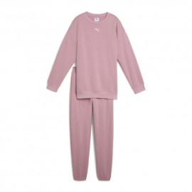 Puma Tuta Sportiva Girocollo Rosa Bambina