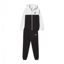 Puma Tuta Sportiva Con Cappuccio Full Zip Bianco  Bambino