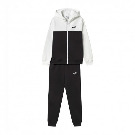 Puma Tuta Sportiva Con Cappuccio Full Zip Bianco Bambino