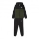 Puma Tuta Sportiva Con Cappuccio Full Zip Verde Bambino