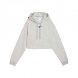 Puma Felpa Palestra Crop Con Cappucciohyrox Grigio Donna