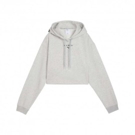 Puma Felpa Palestra Crop Con Cappucciohyrox Grigio Donna