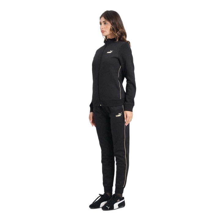 Puma Tuta Sportiva Full Zip Nero Donna