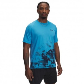 Under Armour Maglietta Palestra Tech Print Blu Uomo