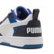 Puma Rebound V6 Lo Gs Bianco Grigio Nero - Scarpe Da Ginnastica Bambino