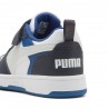 Puma Rebound V6 Lo Ps Ac Bianco Grigio Nero - Scarpe Da Ginnastica Bambino