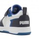 Puma Rebound V6 Lo Ps Ac Bianco Grigio Nero - Scarpe Da Ginnastica Bambino