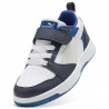 Puma Rebound V6 Lo Ps Ac Bianco Grigio Nero - Scarpe Da Ginnastica Bambino