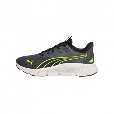 Puma Flex Focus Lite Modern Gs Grigio Giallo - Scarpe Da Ginnastica Bambino