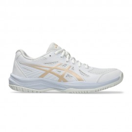 Asics Upcourt 6 Bianco Champagne - Scarpe Pallavolo Donna