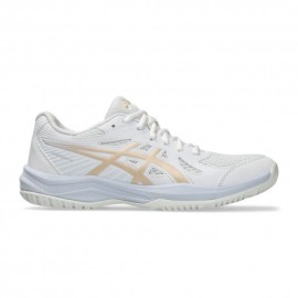 Asics Upcourt 6 Bianco Champagne - Scarpe Pallavolo Donna