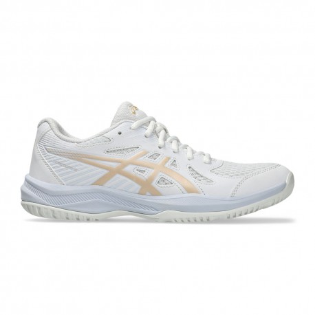 Asics Upcourt 6 Bianco Champagne - Scarpe Pallavolo Donna